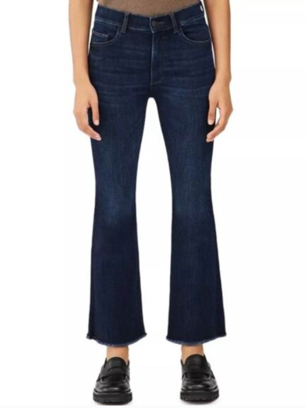 LIKE NEW DL1961 Bridget Boot High Rise Instasculpt Crop Raw Hem Jeans - Women 28
